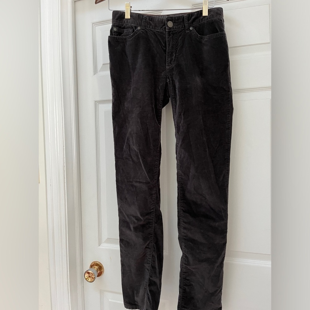 Eddie Bauer ladies velvet grey pants size 2